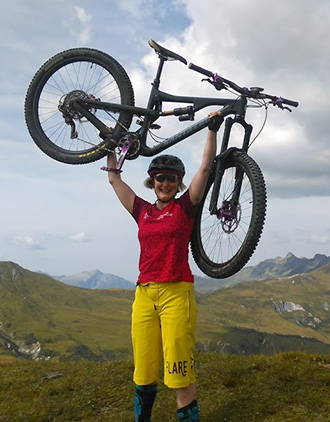 Top of a hike-a-bike, French Alps
